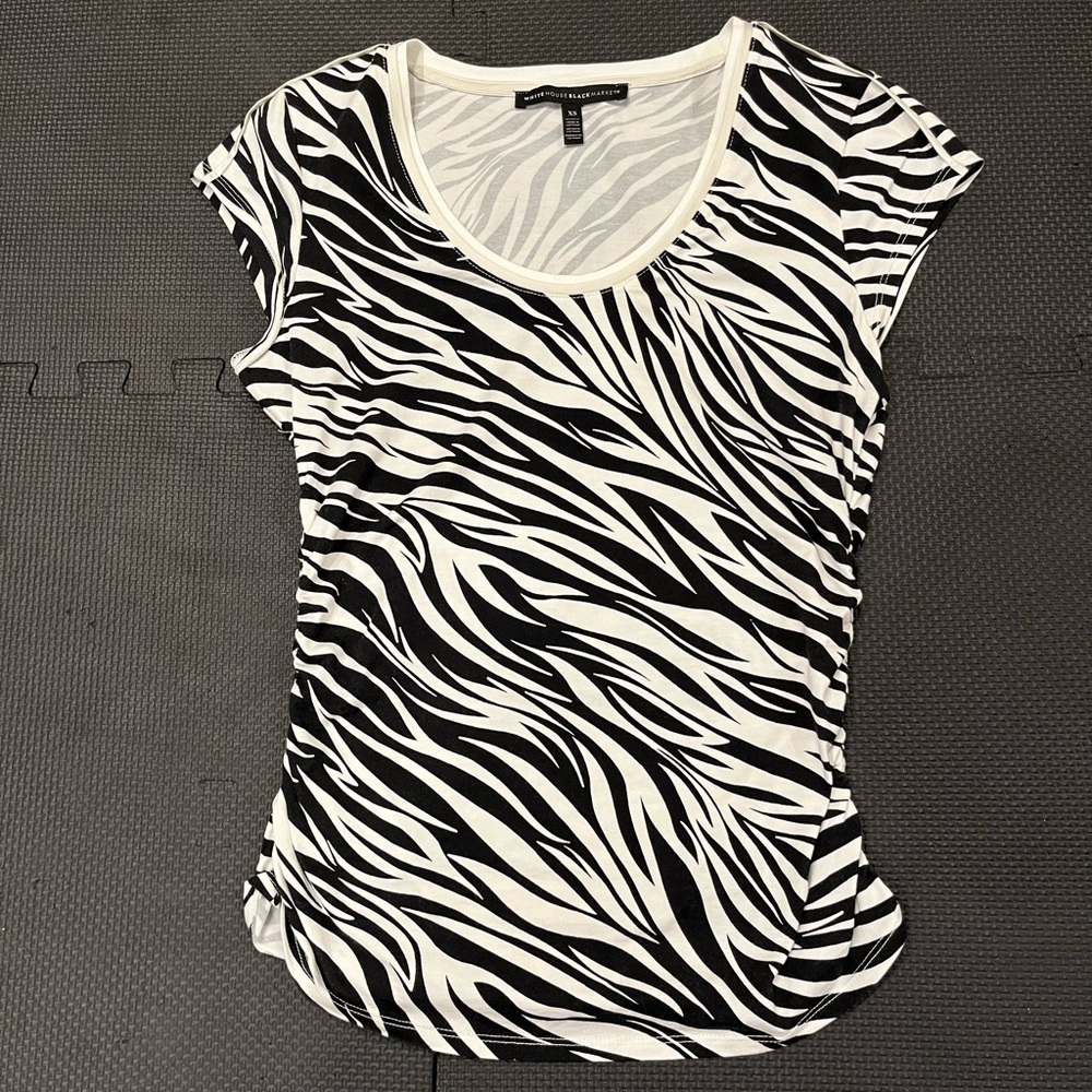 White House Black Market, EUC, size XS, zebra pattern